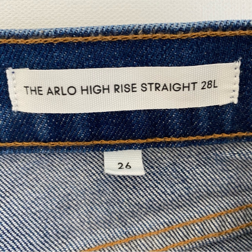 Aritzia Arlo High Rise Straight Jeans - Classic Blue